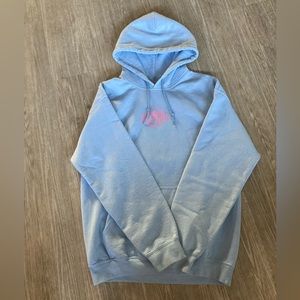 Psychedelic Palm Reading Light Blue Santa Cruz Hoodie